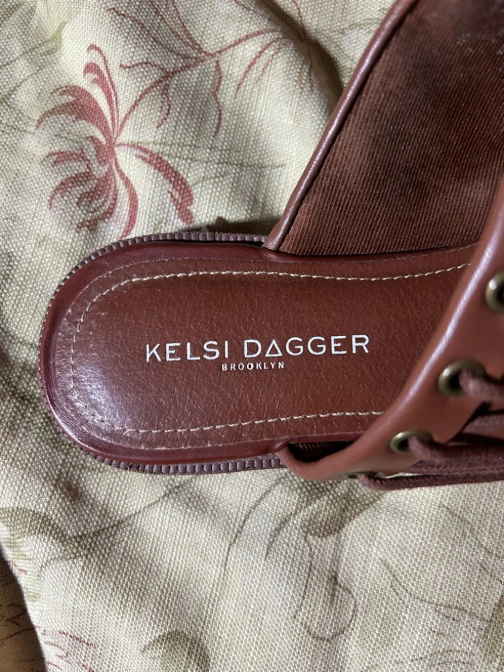 Kelsi Dagger slide sandal brown